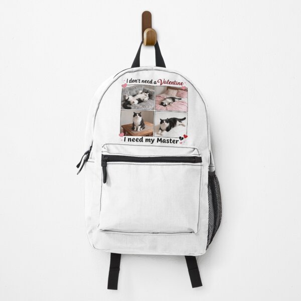 Item preview, I Don't Need A Valentine I Need My Master - Funny Cat Meme Tuxedo Kitten Anti Valentine's Day designed and sold by JonathanP514.