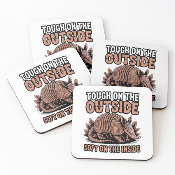 Item preview, Tough On The Outside Soft On The Inside Cute Armadillo designed and sold by TheRetroStyle.