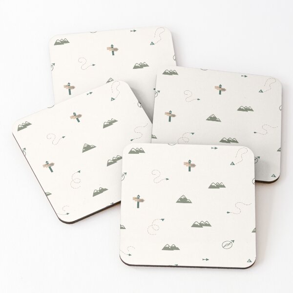 Item preview, Minimal Hiking Icons Seamless Pattern designed and sold by Fernova.