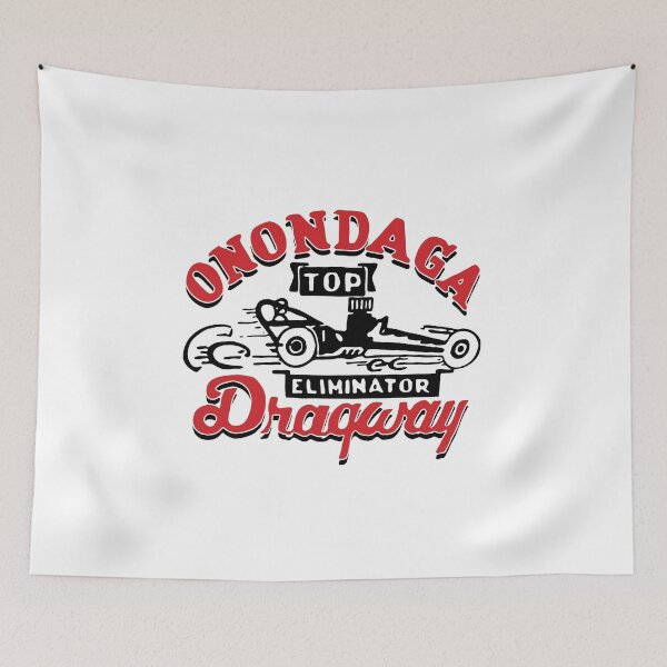 Artikelvorschau, Vintage Onondaga Dragway Top Eliminator Emblem entworfen und verkauft von retropetrol.