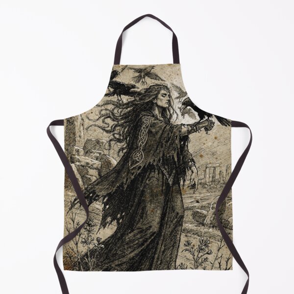 Item preview, The Morrigan Celtic Crow Goddess - Vintage Grimoire Sketch designed and sold by Frame of Mind .