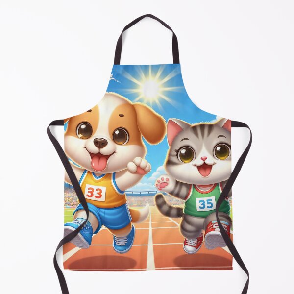 Item preview, Cute Running Dog and Cat designed and sold by CuteThingsWorld.