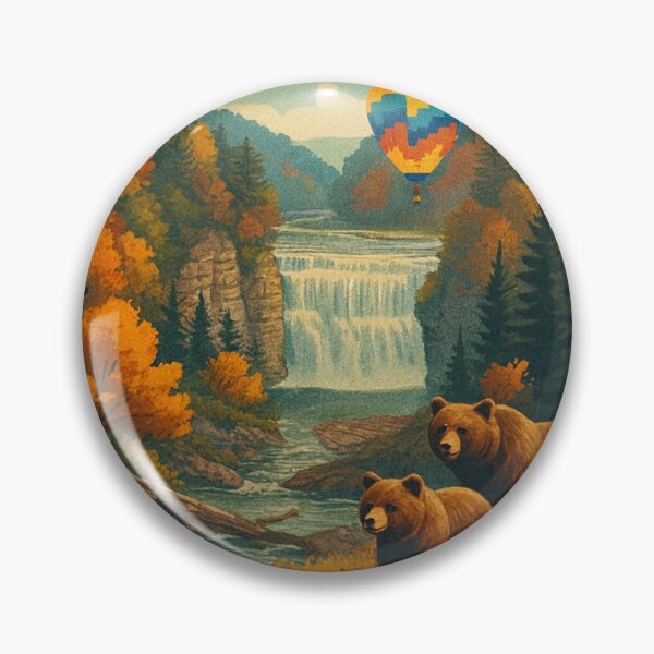 Item preview, Letchworth State Park United States Watercolor Autumn designed and sold by erkinmaddison.