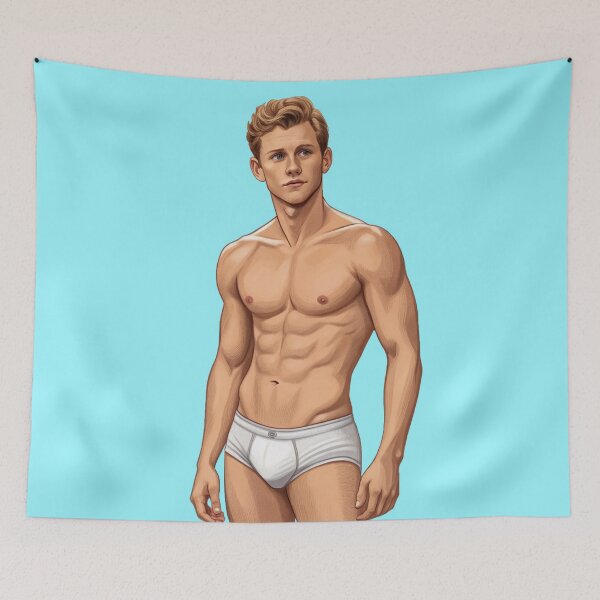 Item preview, Solo Study in Mid-Century Vintage Pin-Up Guy designed and sold by gayishdesign.