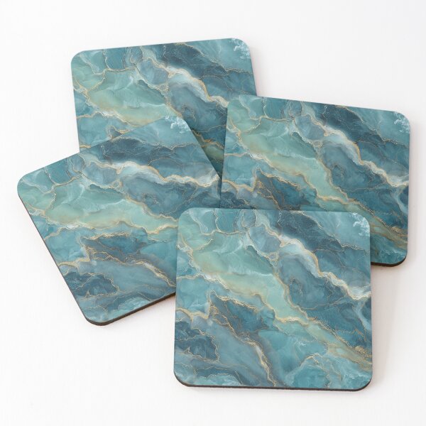 Item preview, Aquamarine Marble Pattern designed and sold by Letteraddicted.