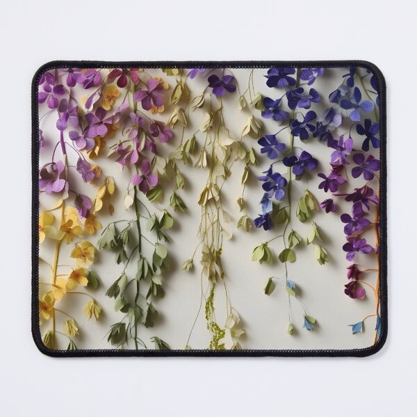 Item preview, Hanging Dried Florals – Colorful Petal Cascade in Vintage Botanical Style designed and sold by EmeraldeaArt.