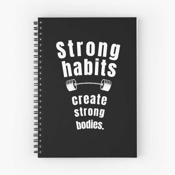 Item preview, Strong habits create strong bodies. Gym Fitness Motivation Quote designed and sold by TeeArtWorld.
