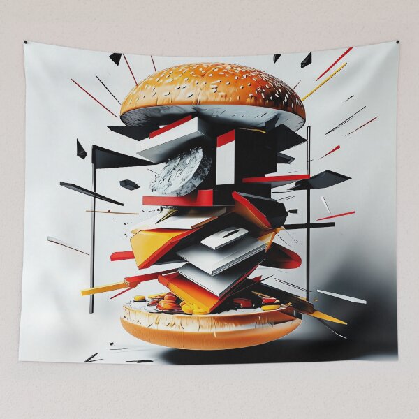 Item preview, Abstract Burger designed and sold by ONYX Pixee.