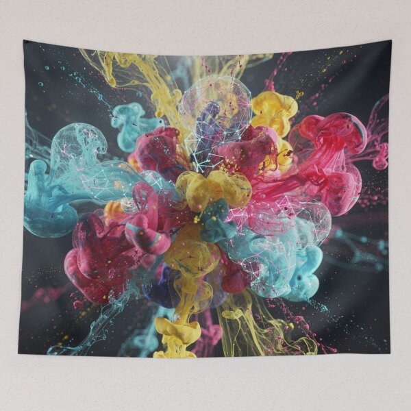 Item preview, Creative Chaos - Vibrant Abstract Ink & Smoke Explosion designed and sold by Frame of Mind .
