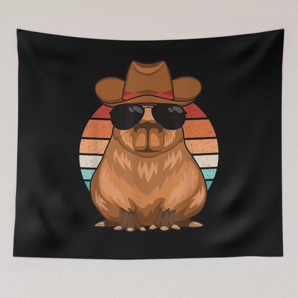 Item preview, Funny Cowboy Capybara Retro Capybara Lover Men Boys Kids Art for Men Women Kids , Capybara Gift Lover  designed and sold by DZIRI NAJAT.