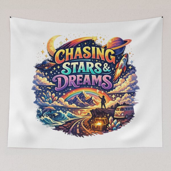 Item preview, Chasing Stars & Dreams – Cosmic Unisex Art designed and sold by HiteshArt111.