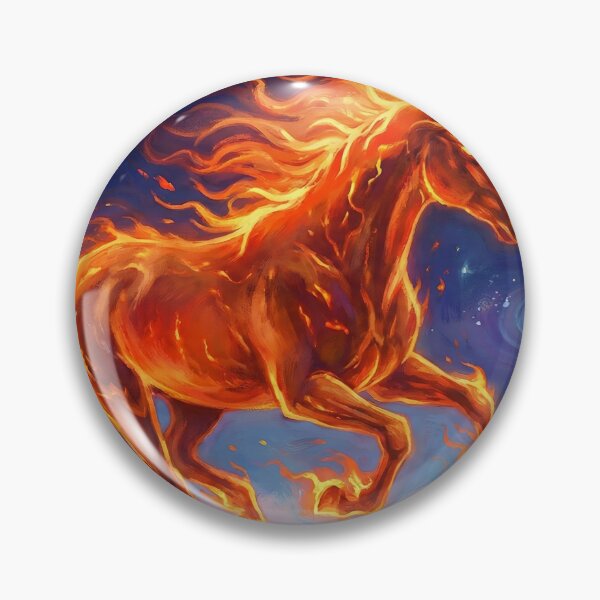 Item preview, Cosmic Inferno Stallion - Surreal Fire Horse Art designed and sold by griez.