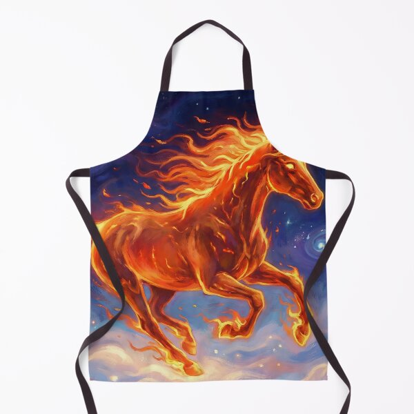 Item preview, Cosmic Inferno Stallion - Surreal Fire Horse Art designed and sold by griez.