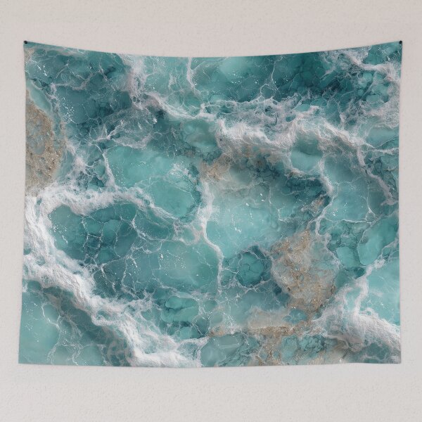 Artikelvorschau, Aquamarin Ozean Marmor entworfen und verkauft von Letteraddicted.