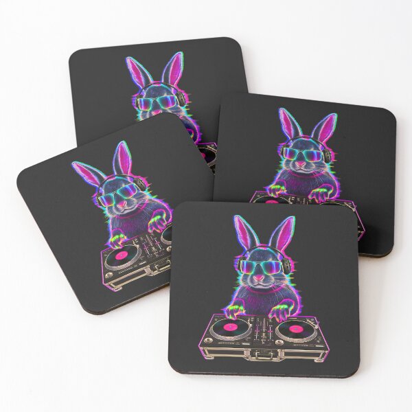 Item preview, House Music Festival Bunny DJ Techno Rave EDM Easter Rabbit designed and sold by FrankIsabel.