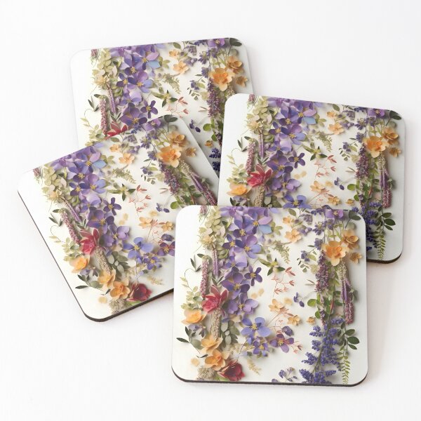 Item preview, Purple & Orange Dried Florals – Hanging Botanical Composition designed and sold by EmeraldeaArt.
