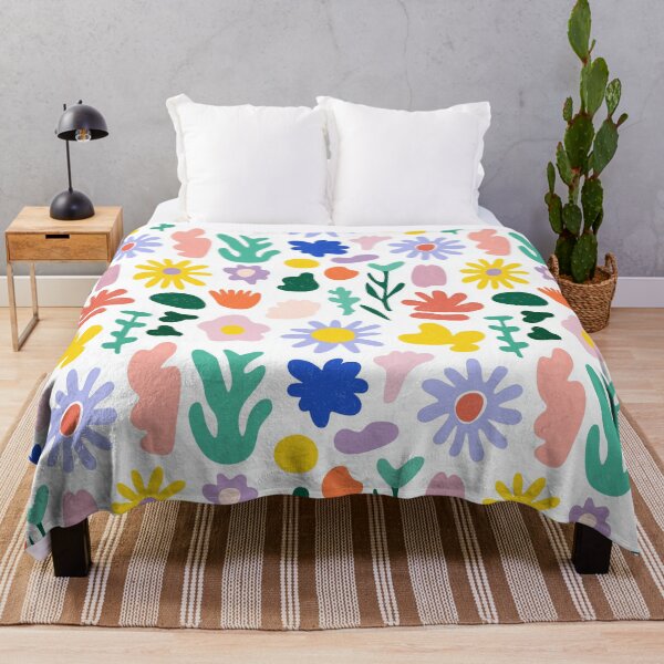 Aperçu de l'œuvre Motif ajouré organique Matisse Garden aux tons pastel denses créée et vendue par Prismatect.