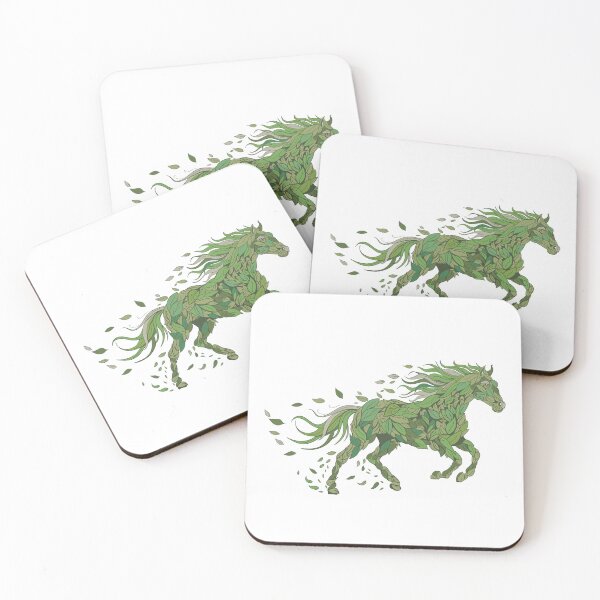 Item preview, Green Leaf's Horse - Botanical Wind Speed Nature Art designed and sold by Exception-D.