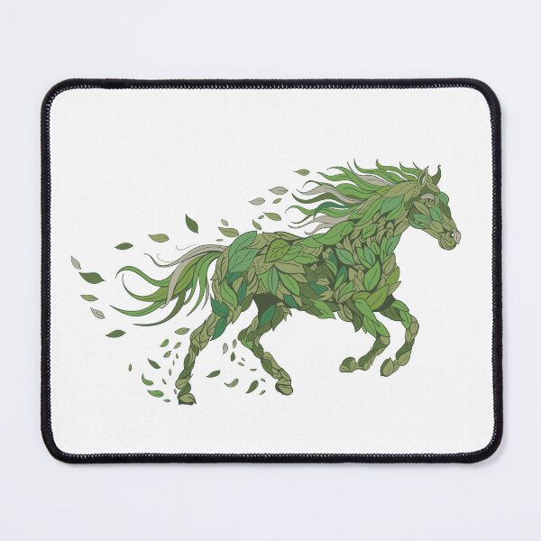 Item preview, Green Leaf's Horse - Botanical Wind Speed Nature Art designed and sold by Exception-D.