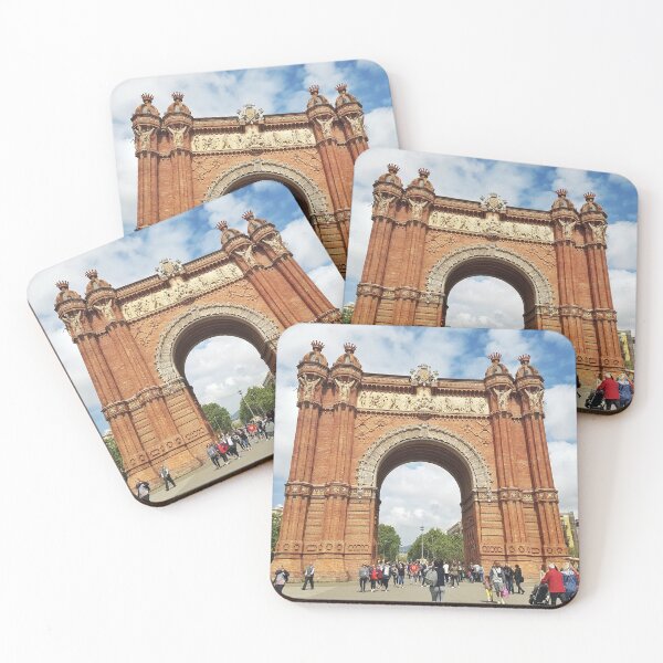 Item preview, Sunny Summer Day at Barcelona's Triumphal Arch, with Crowds Enjoying the City designed and sold by Anastasia Kaneva.