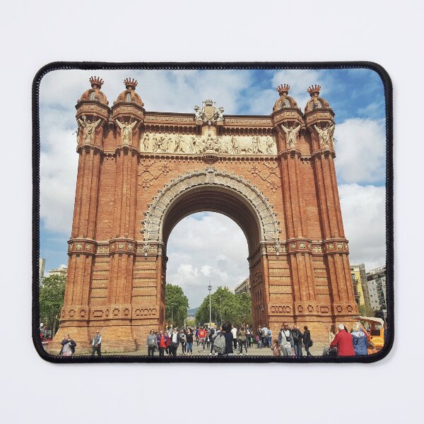 Item preview, Sunny Summer Day at Barcelona's Triumphal Arch, with Crowds Enjoying the City designed and sold by Anastasia Kaneva.