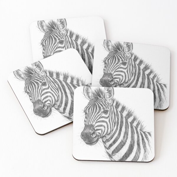Item preview, Zebra Pencil Portrait | Black and White Wildlife Sketch | Hand Drawn Zebra Illustration designed and sold by Leon Woods Pencil Art.
