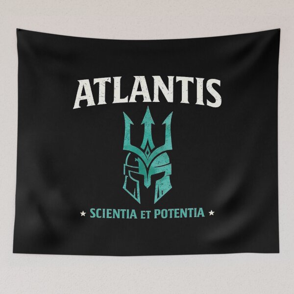 Item preview, Atlantis Scientia et Potentia Quote designed and sold by Retr0Tshirts.