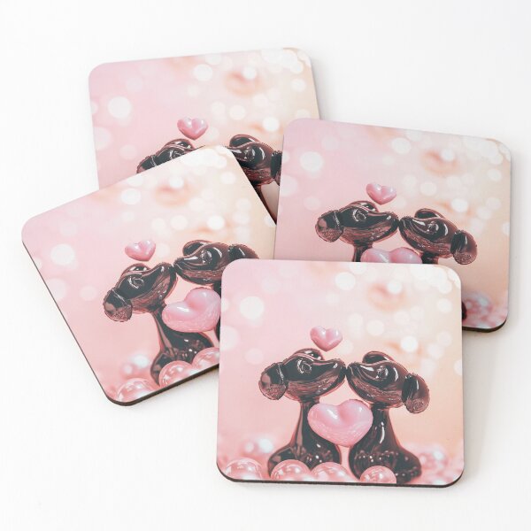 Item preview, Pink and black balloon puppies love designed and sold by Sunnygie.