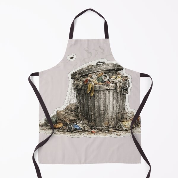 Item preview, Overflowing Trash Can Sticker – Modern Decay Art designed and sold by DrizzyV.