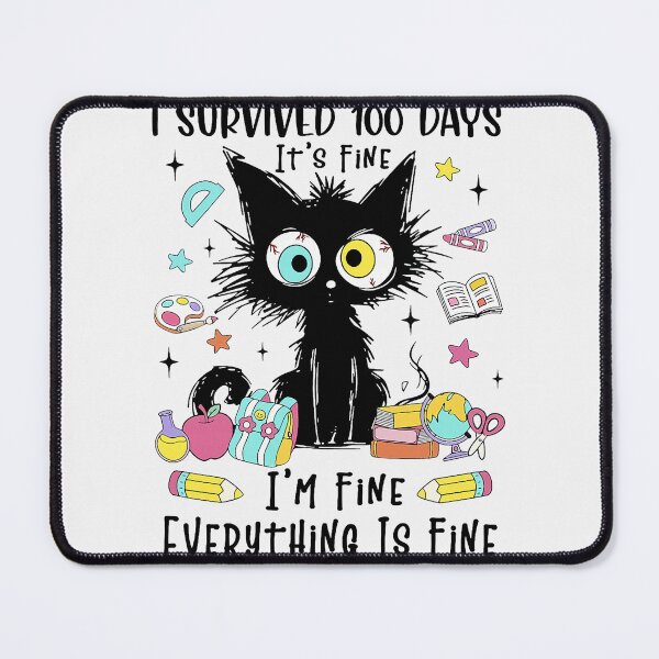 Item preview, I Survived 67 33 Days of School Teacher Kids Girls 100th Day cat cute designed and sold by FrankIsabel.