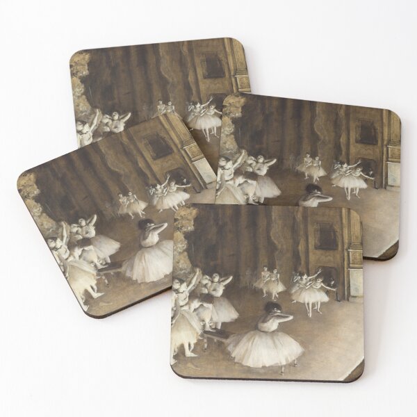 Item preview, Ballet Rehearsal on Stage by Edgar Degas: Impressionist Ballet Poster designed and sold by artofuniverse.