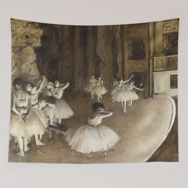 Item preview, Ballet Rehearsal on Stage by Edgar Degas: Impressionist Ballet Poster designed and sold by artofuniverse.