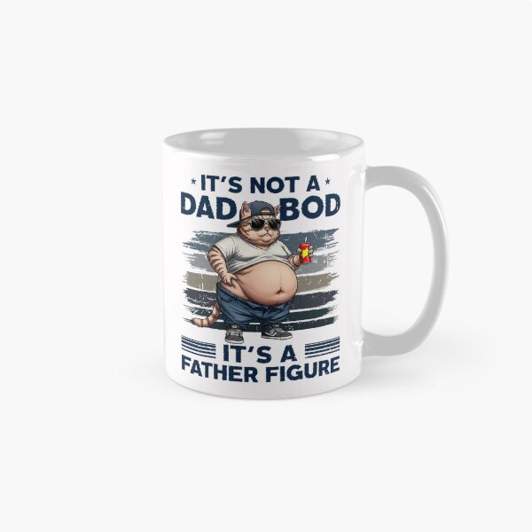 Item preview, It's Not A Dad Bod It's Father Figure Funny Fat Cat Vintage  designed and sold by FrankIsabel.