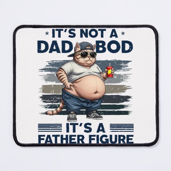 Item preview, It's Not A Dad Bod It's Father Figure Funny Fat Cat Vintage designed and sold by FrankIsabel.