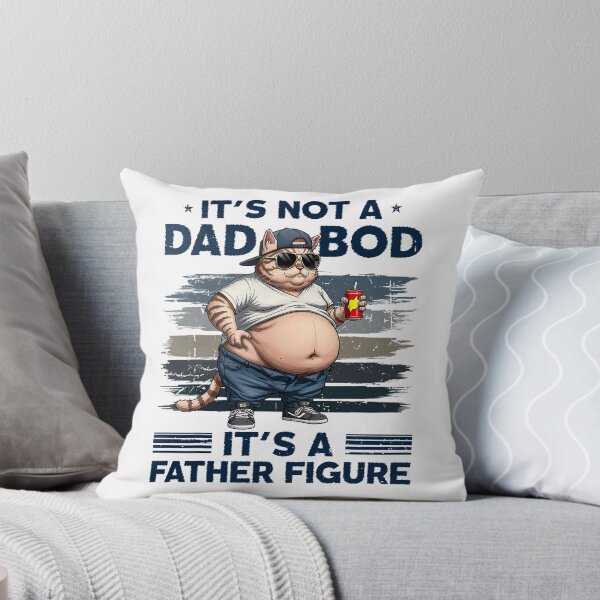 Item preview, It's Not A Dad Bod It's Father Figure Funny Fat Cat Vintage  designed and sold by FrankIsabel.