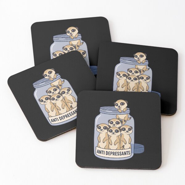 Item preview, Funny Meerkat Anti Depressant Jar Animal Lover Boys Girls Kids designed and sold by rafaeltto.