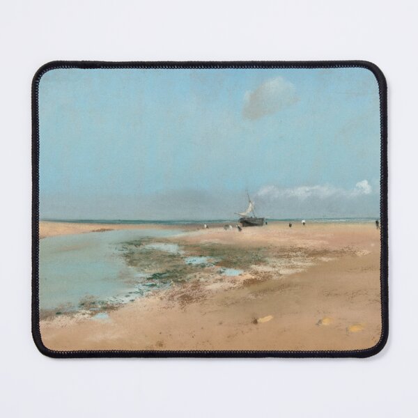Item preview, Beach at Low Tide Mouth of the River by Edgar Degas: Coastal Impressionist Poster designed and sold by artofuniverse.
