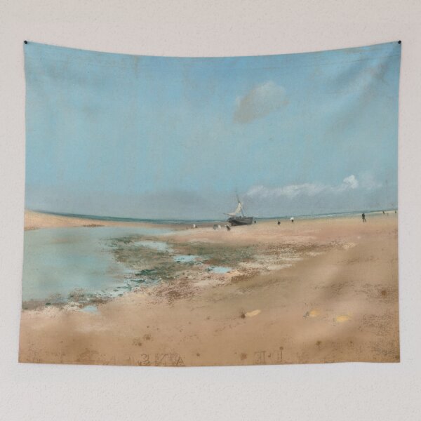 Item preview, Beach at Low Tide Mouth of the River by Edgar Degas: Coastal Impressionist Poster designed and sold by artofuniverse.