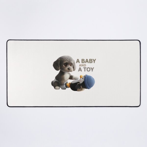 Item preview, Pupper Gilbey Loves His Penguin Plushie designed and sold by Gilbey & Carrie.