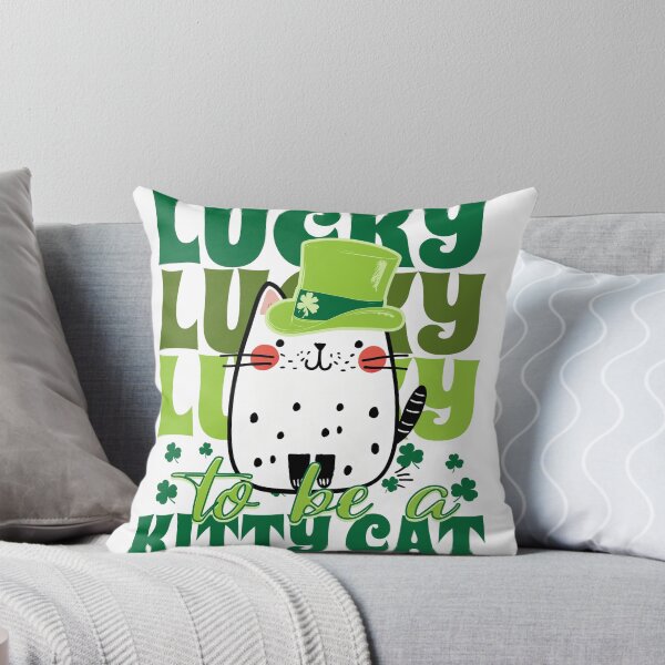 Item preview, Lucky Lucky Lucky to Be a Kitty Cat – St. Patrick’s Day Cat Design designed and sold by deslydesign.