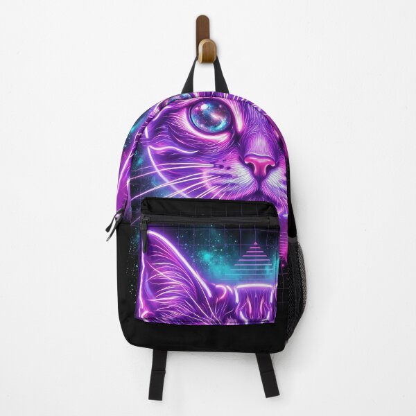 Item preview, Neon Galaxy Cat - Synthwave Space Kitten designed and sold by Aura Art Studio.