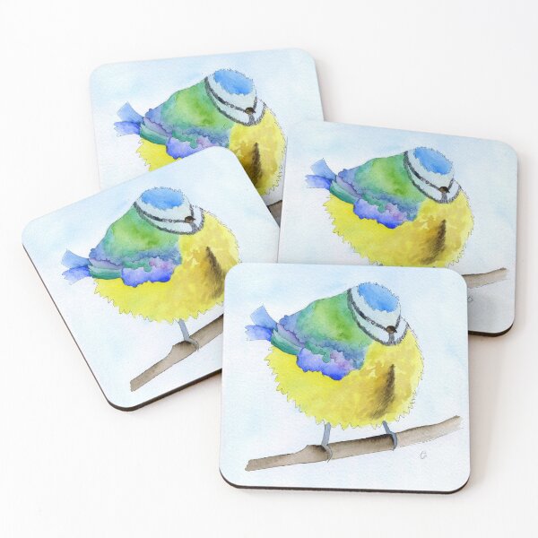 Item preview, Blue Tit, "Stuffed Full of Peanuts", Bird designed and sold by Claire Harrison Art.