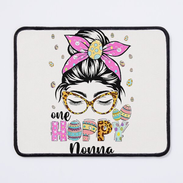 Item preview, Leopard Messy Bun One Hoppy Nonna Bunny Easter Mom  designed and sold by FrankIsabel.