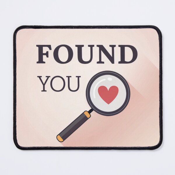 Item preview, Found You — Valentine Magnifying Glass Heart | Cute Minimal Love Typography designed and sold by VivoStudio.