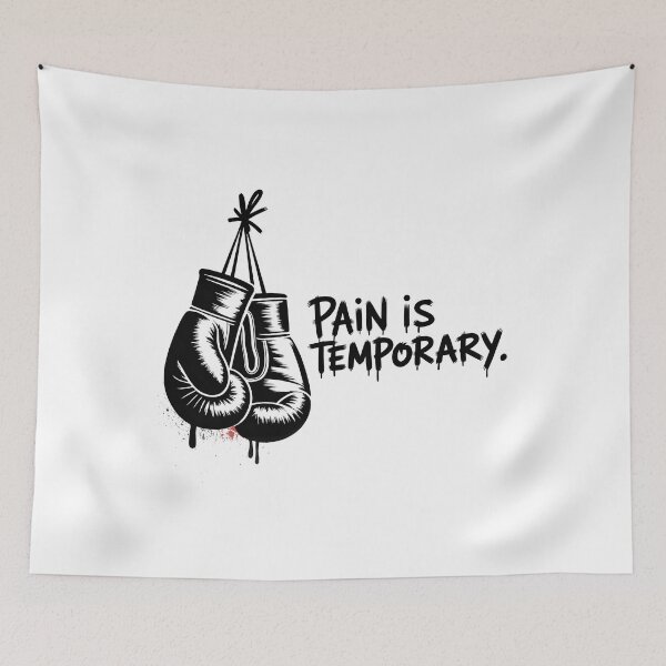 Item preview, Pain Is Temporary Boxing Meme Shirt – Banksy Style Fight Mindset Street Art designed and sold by WSPrintCrafter.