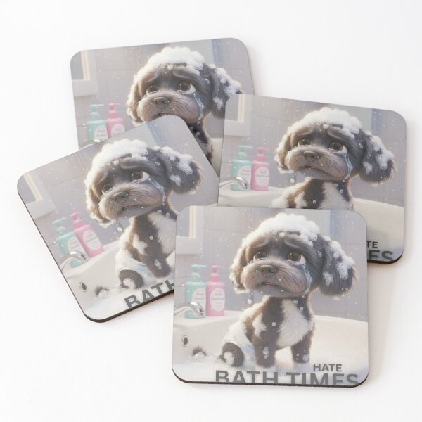 Item preview, Yorkie Gilbey Hates Bathtime (version 2) designed and sold by Gilbey & Carrie.