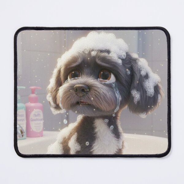 Item preview, Yorkie Gilbey Hates Bathtime (version 2) designed and sold by Gilbey & Carrie.