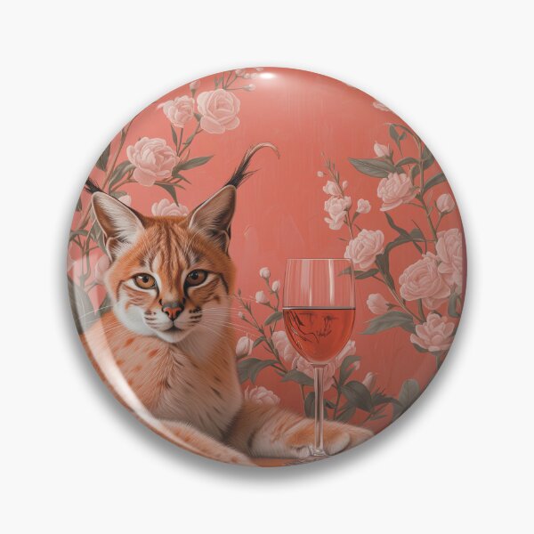 Item preview, Caracal con copa de vino designed and sold by Sunnygie.