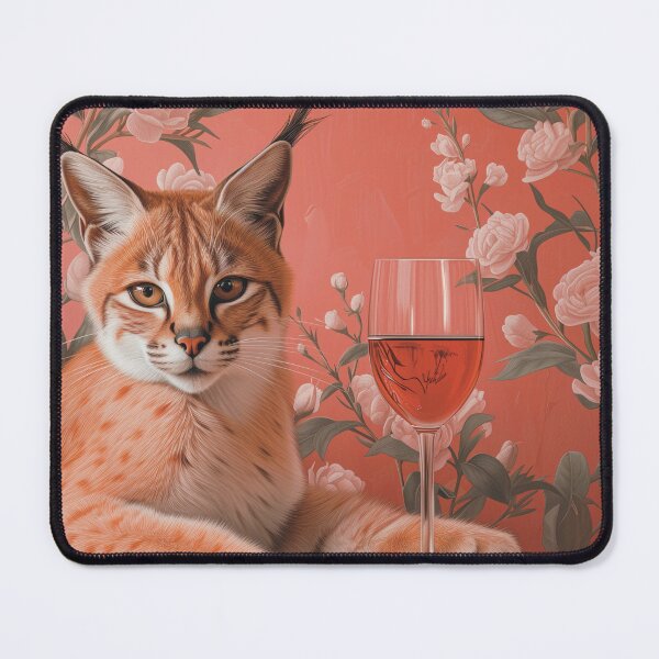 Item preview, Caracal with wine glass designed and sold by Sunnygie.