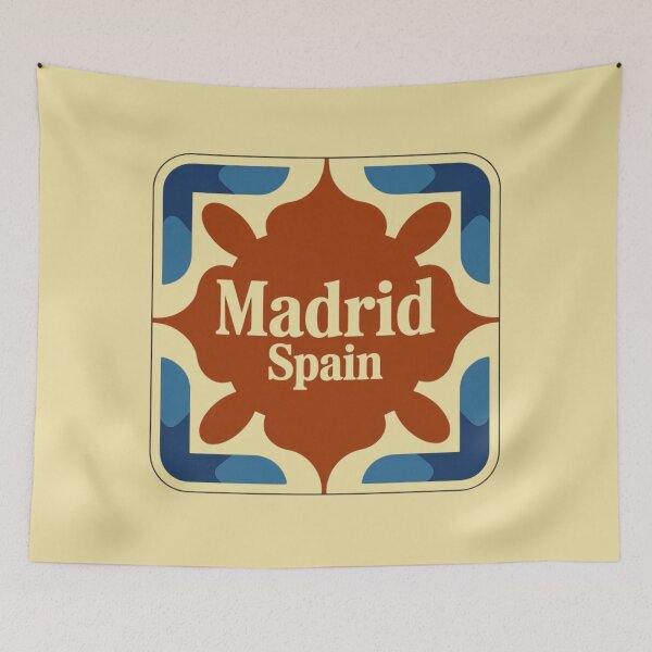 Item preview, Madrid Ceramic Tile Sticker | Spanish Azulejo Travel Emblem designed and sold by Timeless Design.